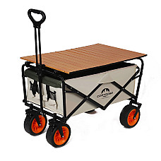 Къмпинг сгъваема количка с офроуд гуми за плаж, пясък и гора 